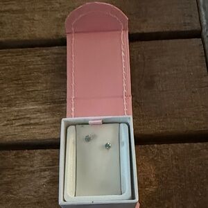 Baby Safety Earrings - 14k with Blue Zircon